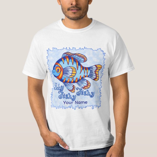 Camiseta Peixe Azul Bebê TBA (Frente)