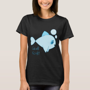 Camiseta Peixe Azul 'Glub Glub' Design