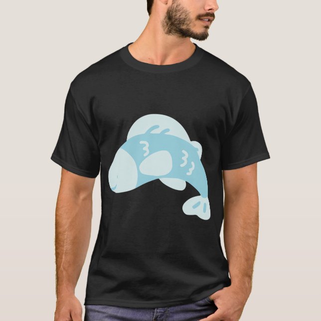 Camiseta Peixe Azul Sorridente (Frente)
