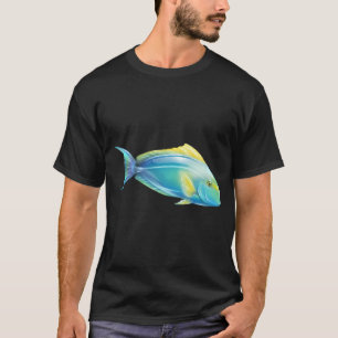 Camiseta Peixe Azul Tropical Frutiger Aero Glossy