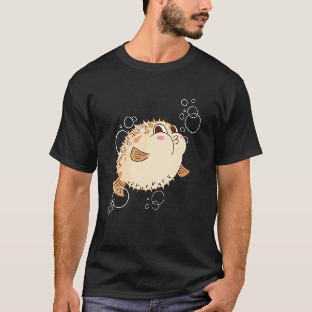 Camiseta Peixe Balão Baiacu Bolhas (Frente)