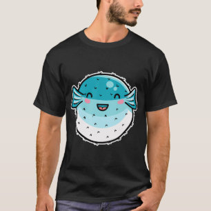 Camiseta Peixe Balão Fofo Kawaii