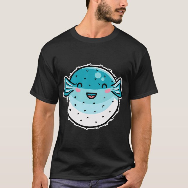 Camiseta Peixe Balão Fofo Kawaii (Frente)