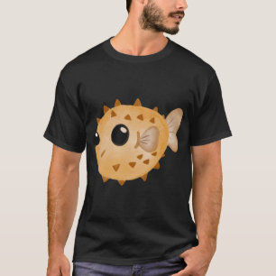 Camiseta Peixe-balão Kawaii Fofo â€“ Ilustração de Peixe-ba