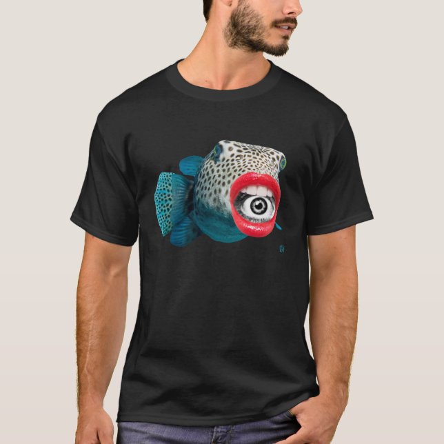Camiseta Peixe-balão - Peixes com Lábios Quentes e Olhos (Frente)