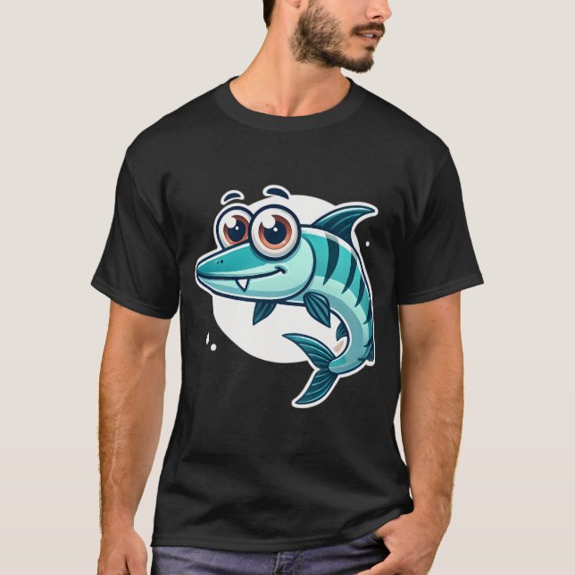 Camiseta Peixe Barracuda Adorável (Frente)