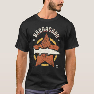 Camiseta Peixe Barracuda Clássico Vintage Retrô Animal