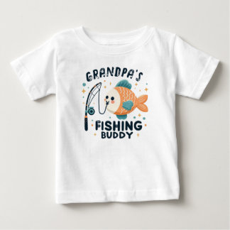 Camiseta Peixe-Bebê Engraçado | Bebê Buddy de Pesca do Vovô