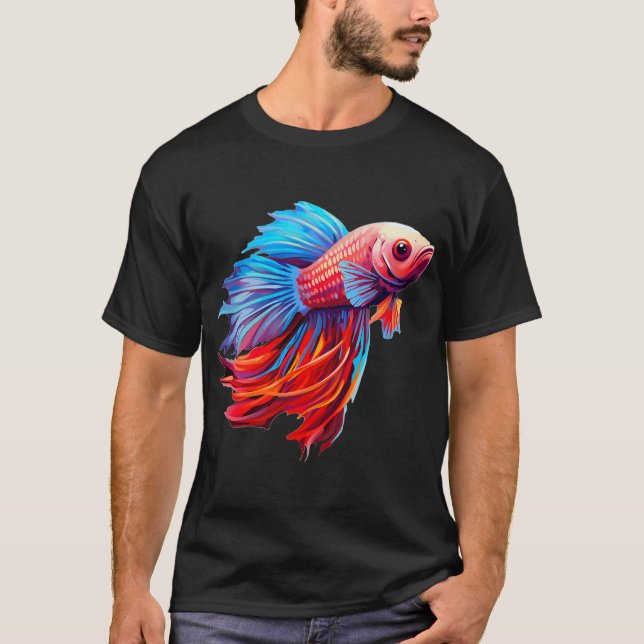 Camiseta Peixe beta colorido (Frente)