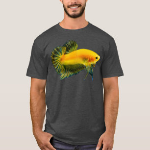 Camiseta Peixe-betta amarelo