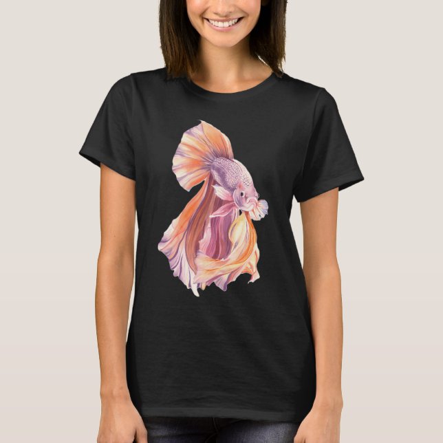 Camiseta Peixe Betta Aquarela (Frente)