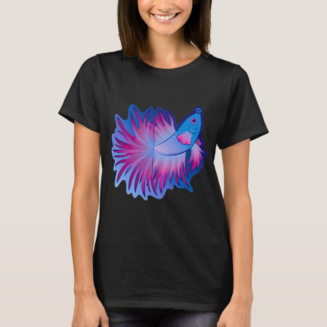 Camiseta Peixe Betta Azul Espumante (Frente)