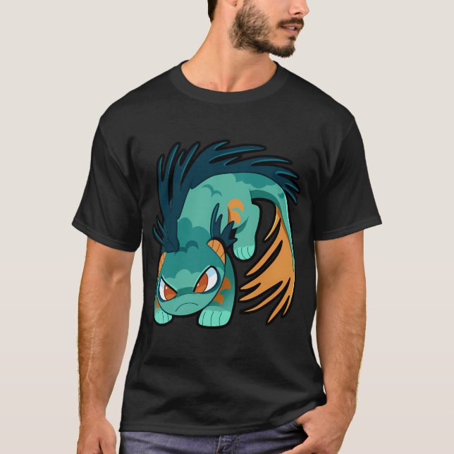 Camiseta Peixe Betta Azul-esverdeado (Frente)