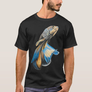 Camiseta Peixe Betta Azul Laranja