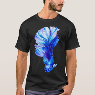 Camiseta Peixe Betta Azul, Peixe Combatente Siames
