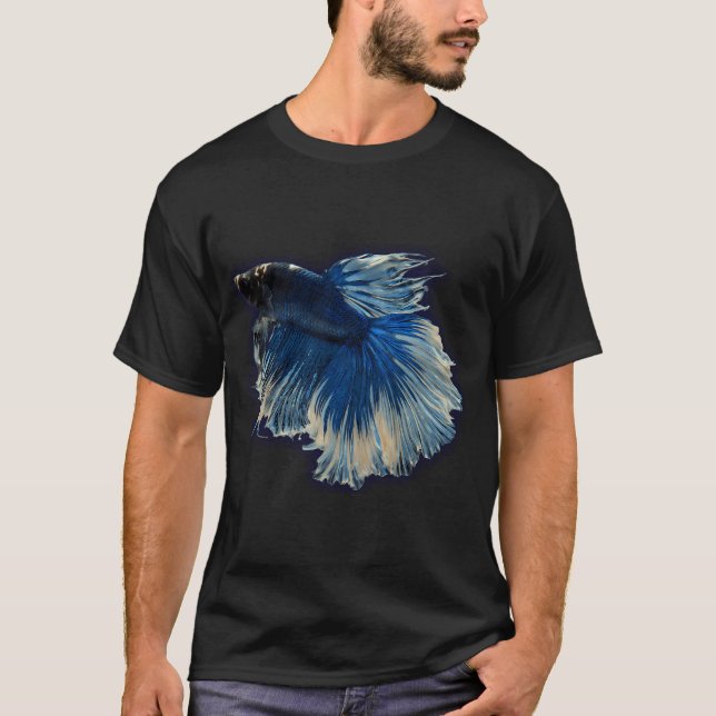 Camiseta Peixe Betta Azul Real (Frente)