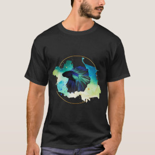 Camiseta Peixe Betta Azul Swim Shady Aquarela
