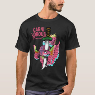 Camiseta Peixe Betta Carnívoro Design Colorido