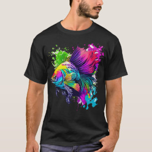 Camiseta Peixe-betta colorido