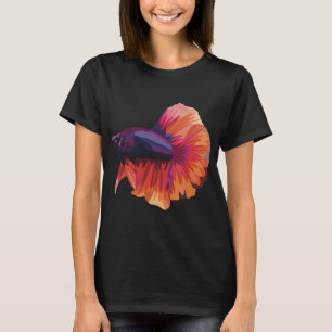Camiseta Peixe Betta Colorido pelo Pôr do Sol - Arte Digita