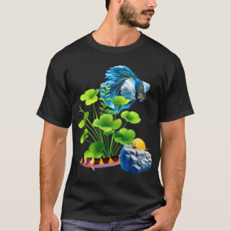 Camiseta Peixe Betta Kuhli Loach Caramujo Mistério Aq Água