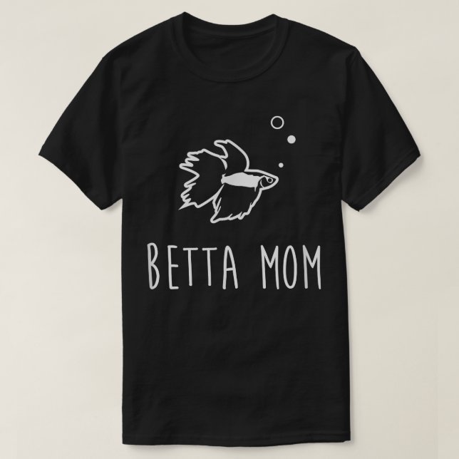 Camiseta Peixe Betta Mãe Betta Cômico Presente do Proprietá (Frente do Design)