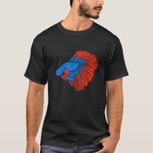 Camiseta Peixe Betta Peixe Combatente Siames