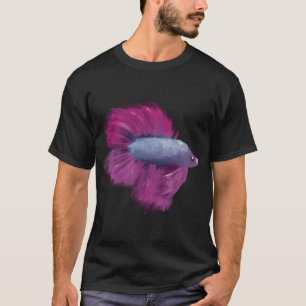 Camiseta Peixe betta rosa azul