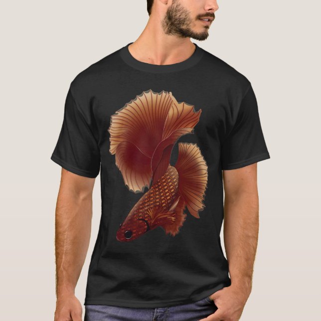 Camiseta Peixe Betta Vermelho 1 (Frente)