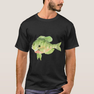 Camiseta Peixe Bluegill Aquarela