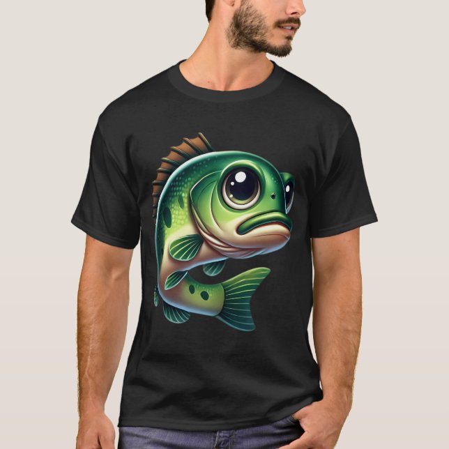Camiseta Peixe-Boca-Grande Adorável (Frente)