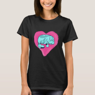 Camiseta Peixe-boi Coração Animal Aquático Animal Marinho H