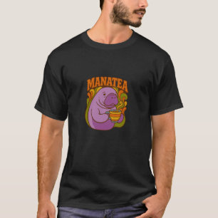 Camiseta Peixe-boi Encantador Bebendo Chá Festa do Chá Dive