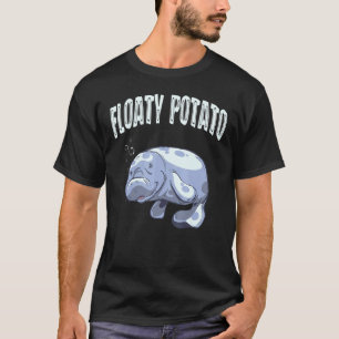 Camiseta Peixe-Boi Engraçado Animal Marinho Flutuante Batat