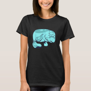 Camiseta Peixe-boi Fofo  Animal Aquático Animal Marinho Pei
