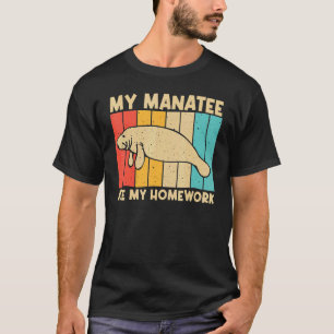 Camiseta Peixe-boi Fofo Para Crianças Meninos Vaca do Mar P