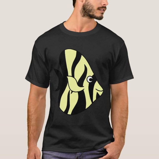 Camiseta Peixe Borboleta Amarelo Fofo (Frente)