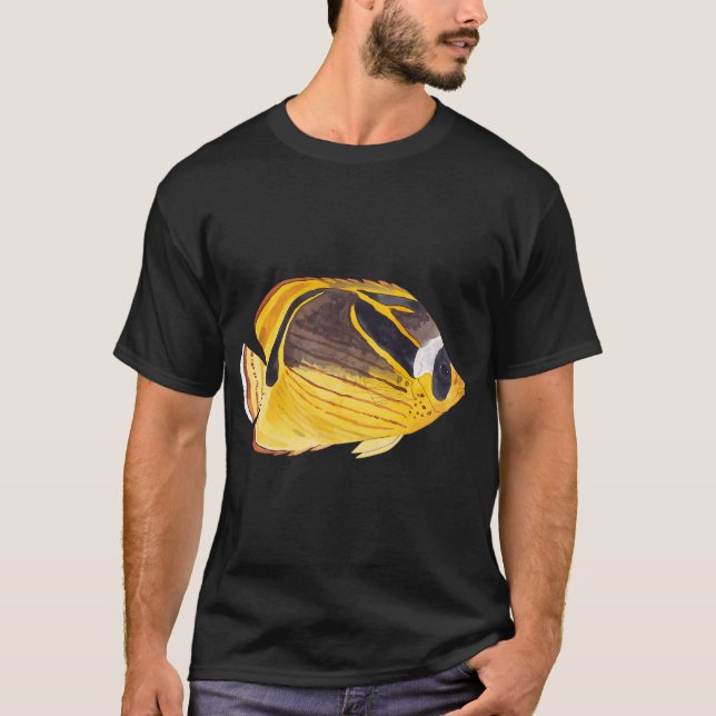 Camiseta PEIXE-BORBOLETA- Chaetodon lunula (Frente)