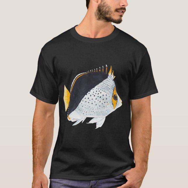 Camiseta PEIXE-BORBOLETA DE TINKER / HAWAIIANO - Chaetodon  (Frente)