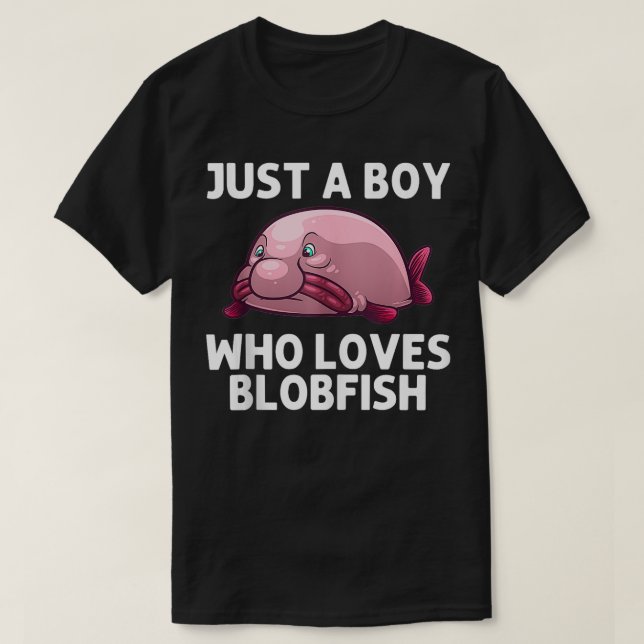 Camiseta Peixe-Cabra legal Para Crianças, Peixes-Blob (Frente do Design)