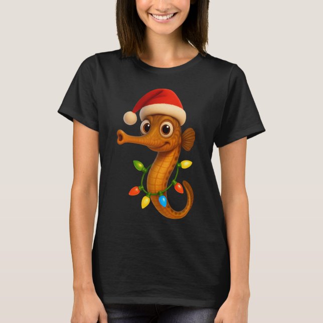 Camiseta Peixe-Cachimbo de Natal (Frente)