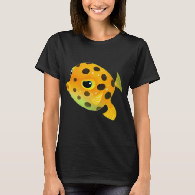 Camiseta Peixe caixa amarelo (Frente)
