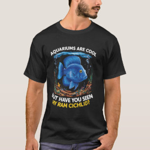 Camiseta Peixe Ciclídeo Ram Amante Peixe Aquário Água Doce