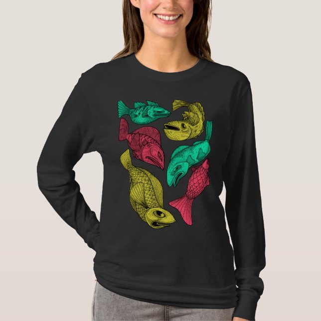 Camiseta Peixe Colorido (Frente)