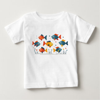 Camiseta peixe colorido