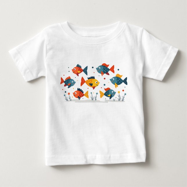 Camiseta peixe colorido (Frente)