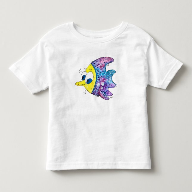 Camiseta Peixe Colorido Caprichoso Fofo (Frente)