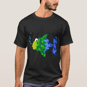 Camiseta Peixe Colorido Geométrico