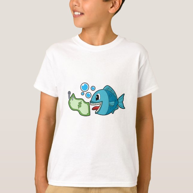 Camiseta Peixe com nota bancária (Frente)