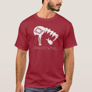 Camiseta Peixe Comendo Crane - Mimbres Pottery Design T Shi